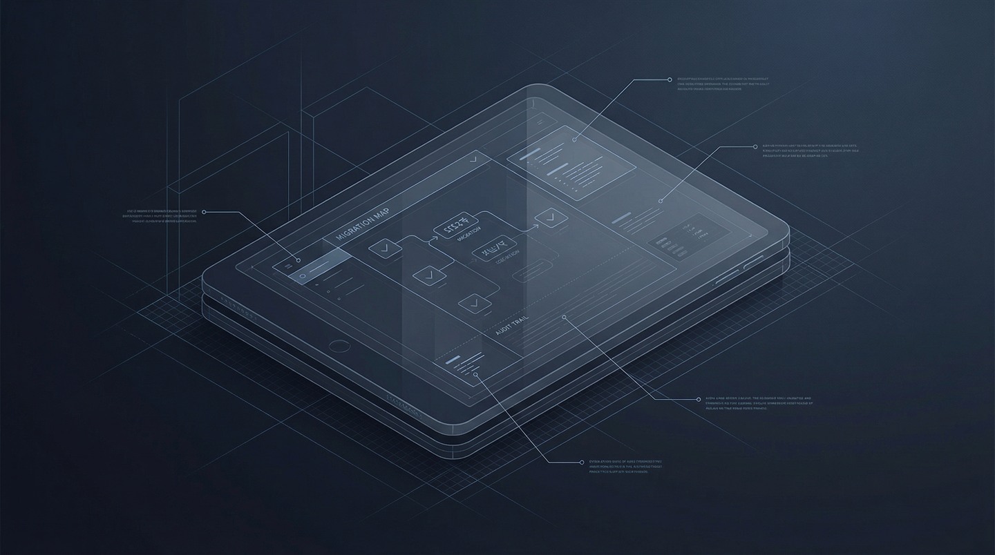 Reviewable workflow layout with approval checkpoints and visible oversight.